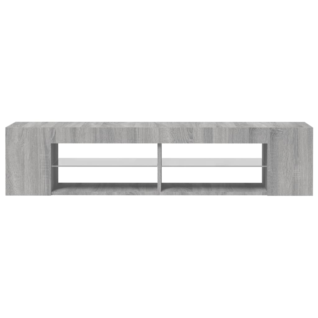 Έπιπλο Τηλεόρασης με LED Γκρι Sonoma 135x39x30 εκ. 4