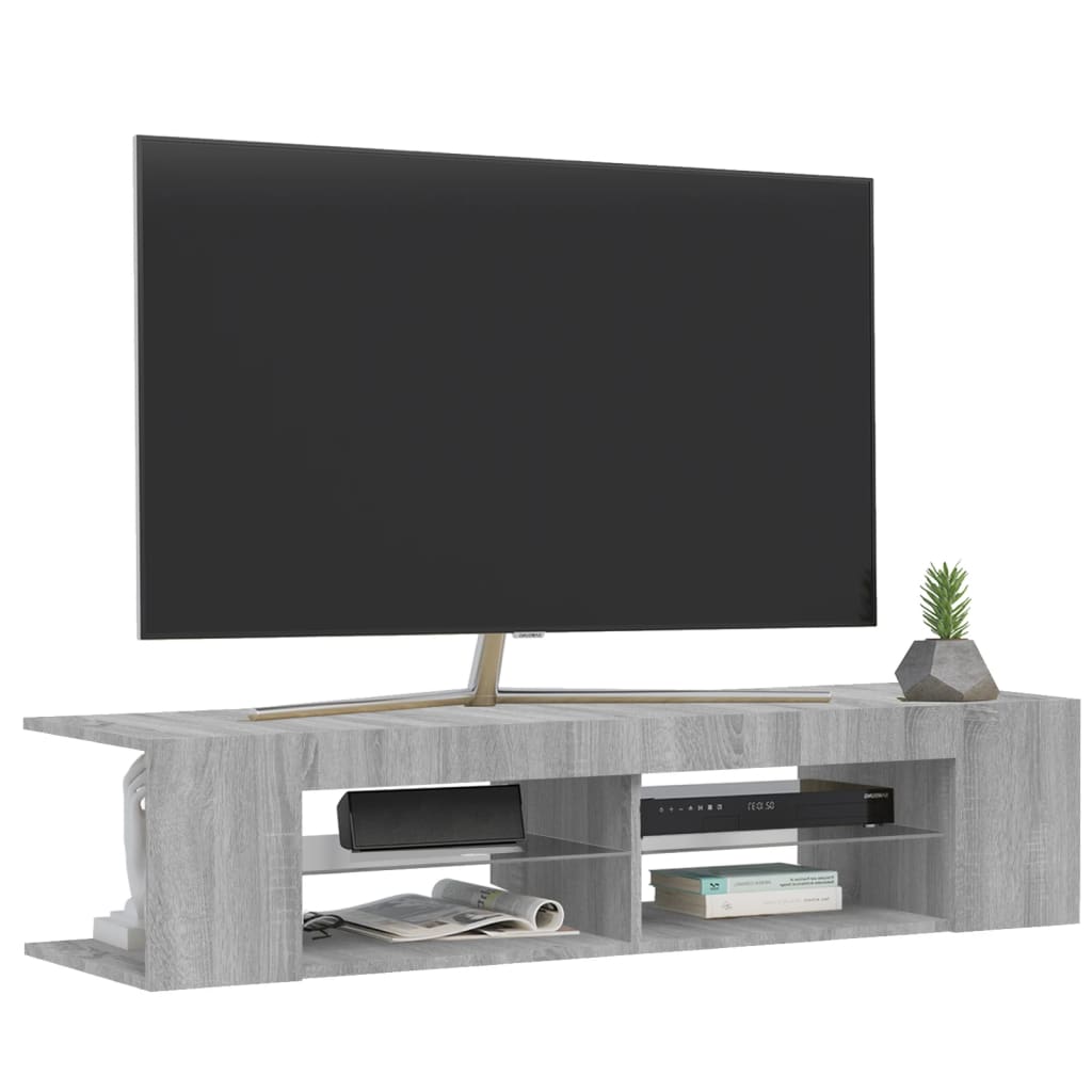 Έπιπλο Τηλεόρασης με LED Γκρι Sonoma 135x39x30 εκ. 6