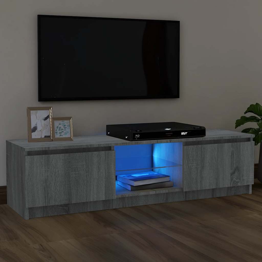 Έπιπλο Τηλεόρασης με LED Γκρι Sonoma 120x30x35,5 εκ. 1