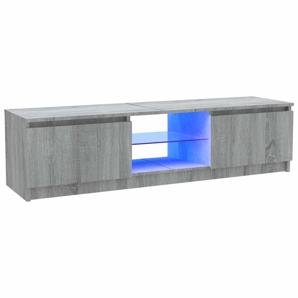 Έπιπλο Τηλεόρασης με LED Γκρι Sonoma 120x30x35,5 εκ. 2
