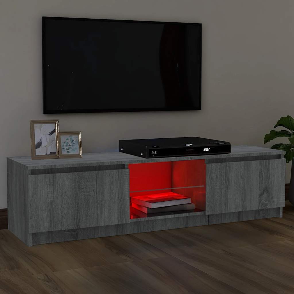 Έπιπλο Τηλεόρασης με LED Γκρι Sonoma 120x30x35,5 εκ. 3