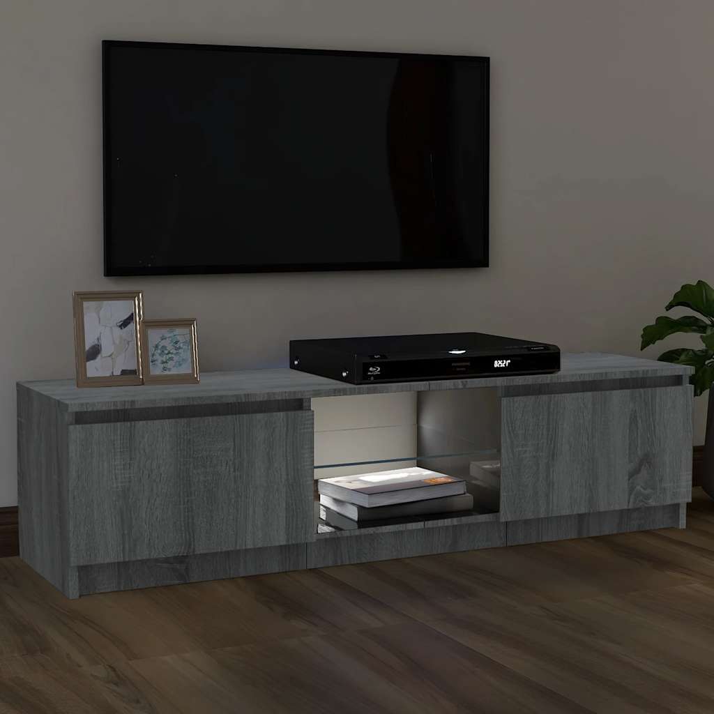 Έπιπλο Τηλεόρασης με LED Γκρι Sonoma 120x30x35,5 εκ. 5