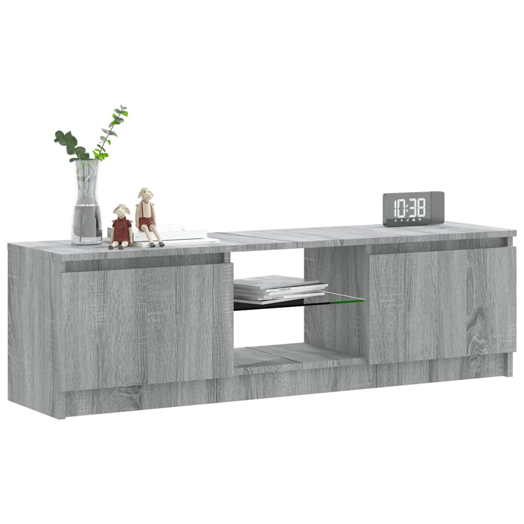Έπιπλο Τηλεόρασης με LED Γκρι Sonoma 120x30x35,5 εκ. 7