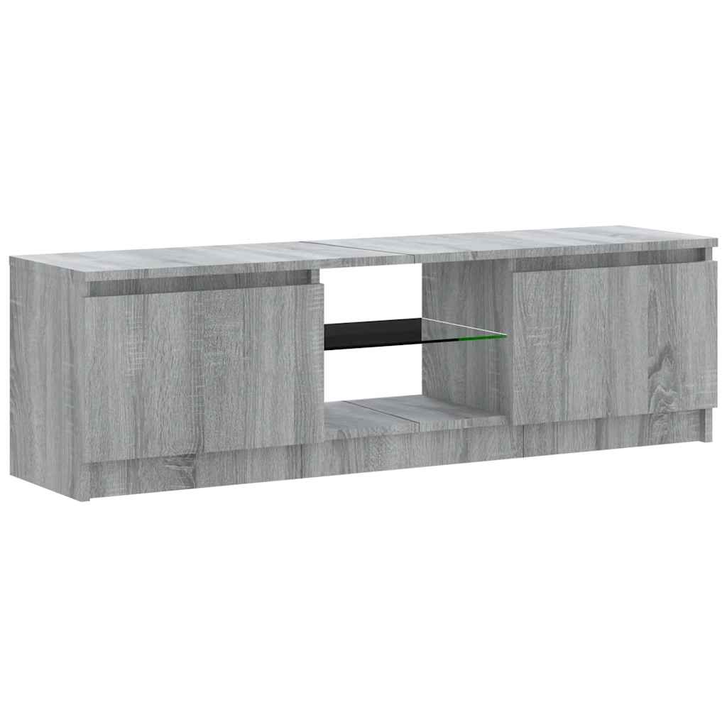Έπιπλο Τηλεόρασης με LED Γκρι Sonoma 120x30x35,5 εκ. 8