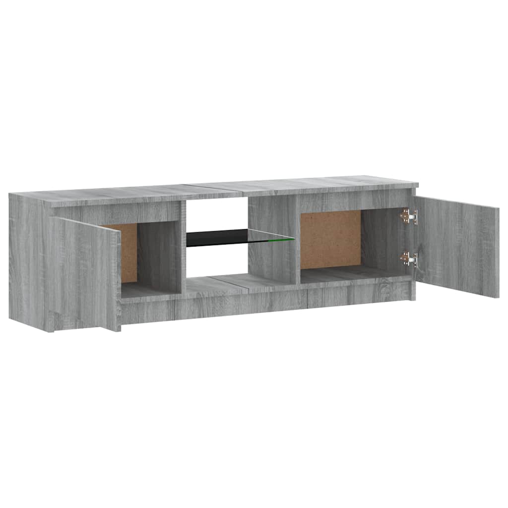 Έπιπλο Τηλεόρασης με LED Γκρι Sonoma 120x30x35,5 εκ. 9