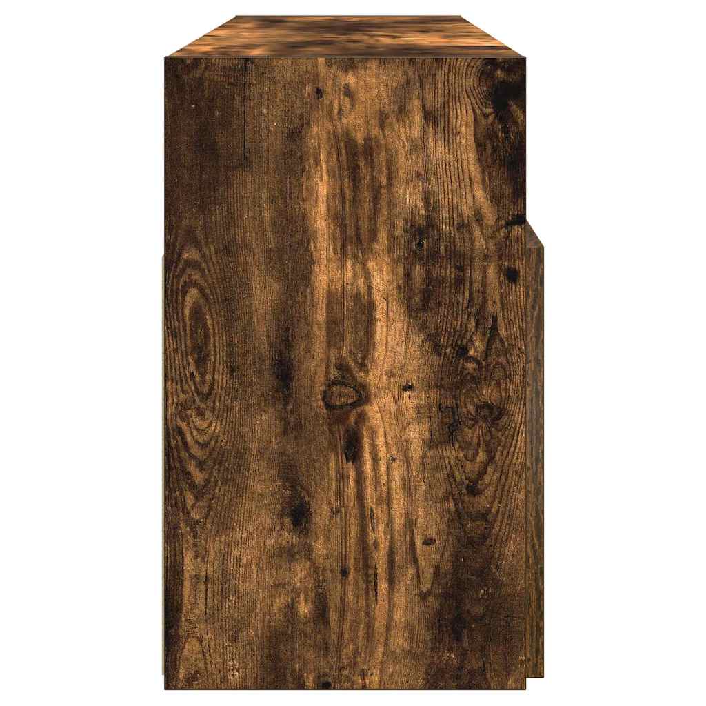 Έπιπλο Τηλεόρασης με LED Καπνιστή Δρυς 120 x 30 x 50 εκ. 8