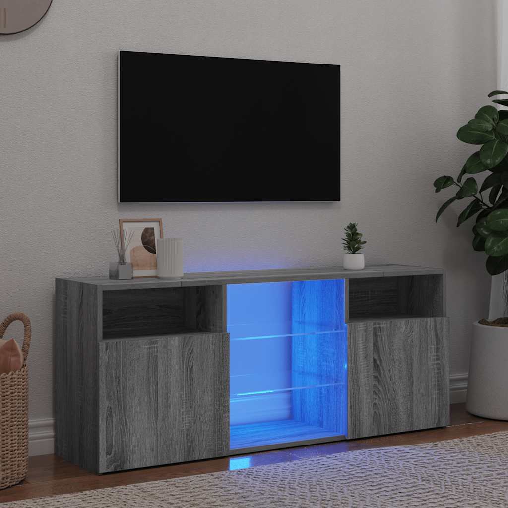 Έπιπλο Τηλεόρασης με LED Γκρι Sonoma 120 x 30 x 50 εκ. 1