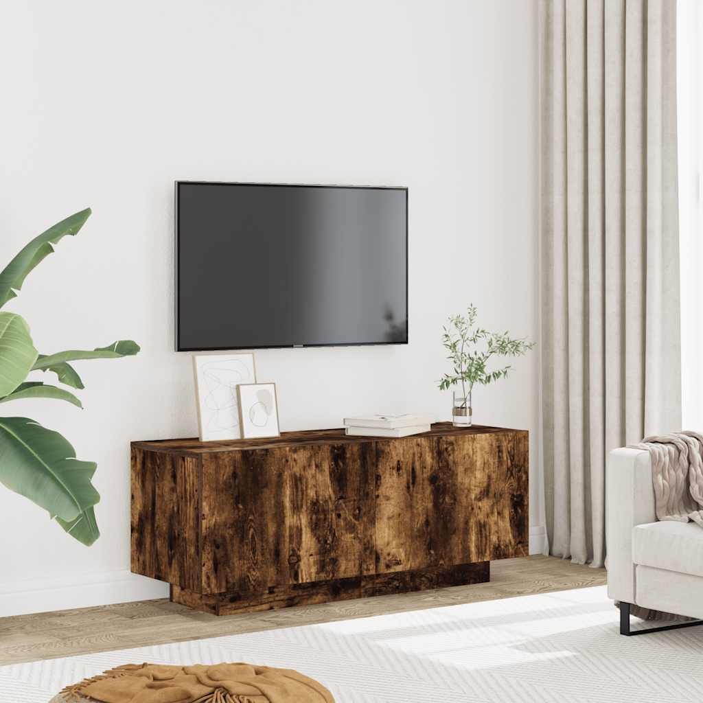 Έπιπλο Τηλεόρασης Καπνιστή Δρυς 100x35x40 εκ. Επεξ. Ξύλο 3