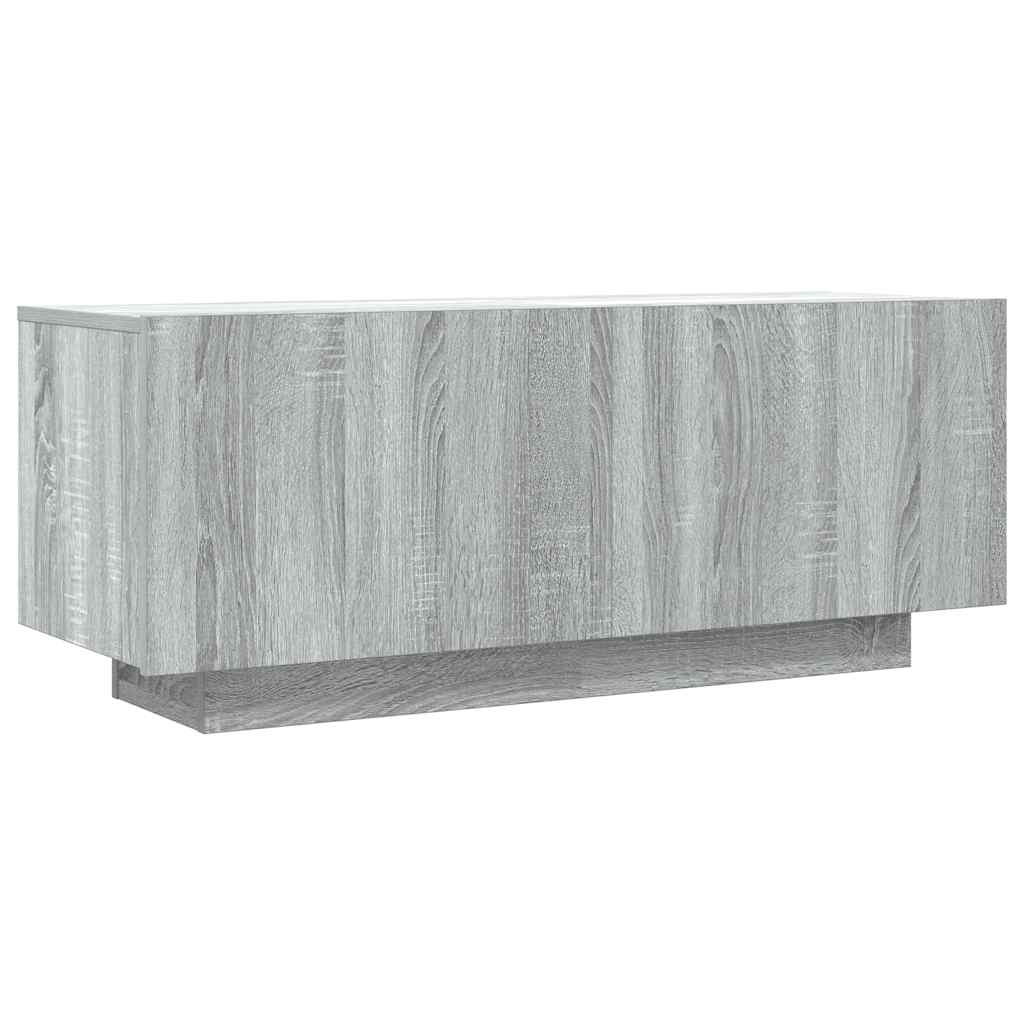 Έπιπλο Τηλεόρασης Γκρι Sonoma 100x35x40 εκ. από Επεξεργ. Ξύλο 2
