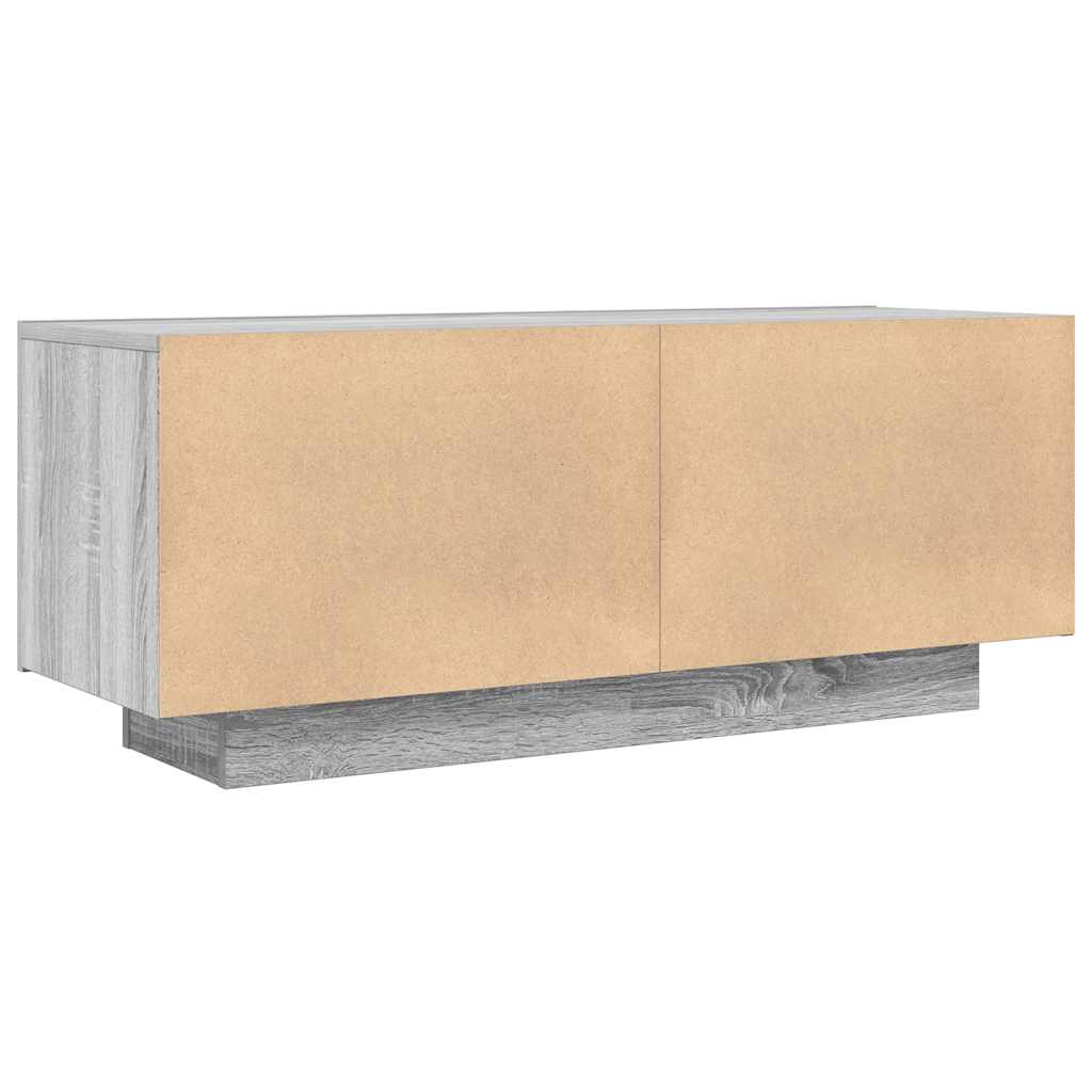 Έπιπλο Τηλεόρασης Γκρι Sonoma 100x35x40 εκ. από Επεξεργ. Ξύλο 6
