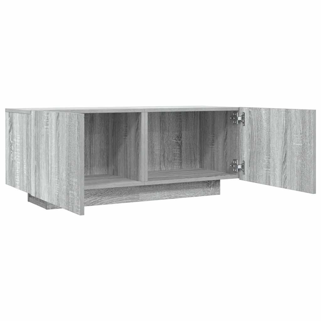 Έπιπλο Τηλεόρασης Γκρι Sonoma 100x35x40 εκ. από Επεξεργ. Ξύλο 7