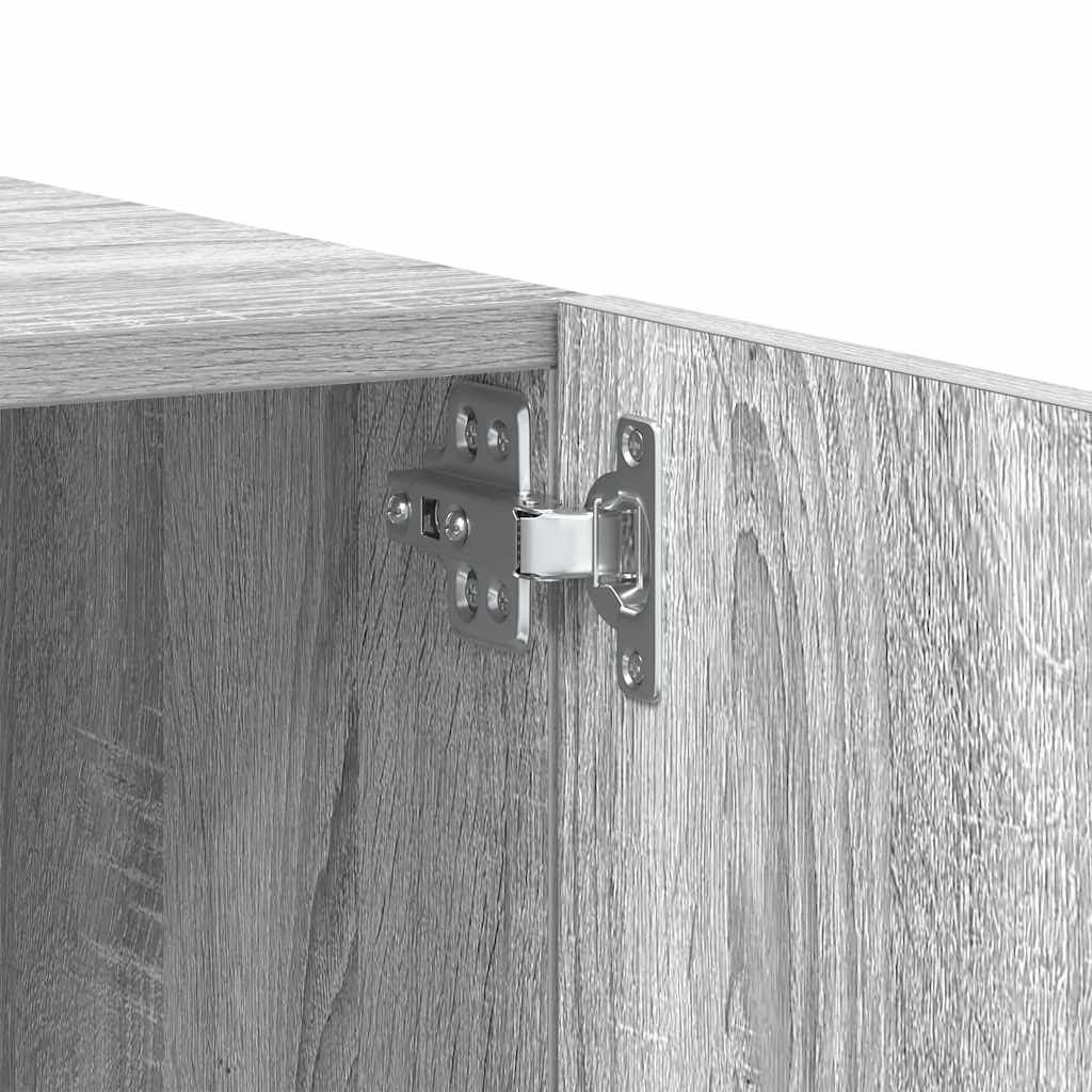 Έπιπλο Τηλεόρασης Γκρι Sonoma 100x35x40 εκ. από Επεξεργ. Ξύλο 9