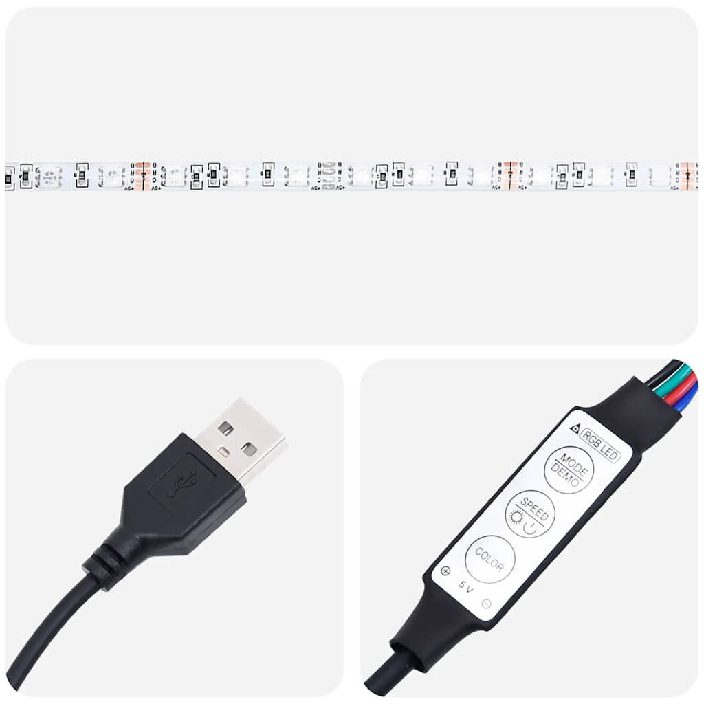 Έπιπλο Τηλεόρασης με LED Γκρι Sonoma 100x35x40 εκ. 12