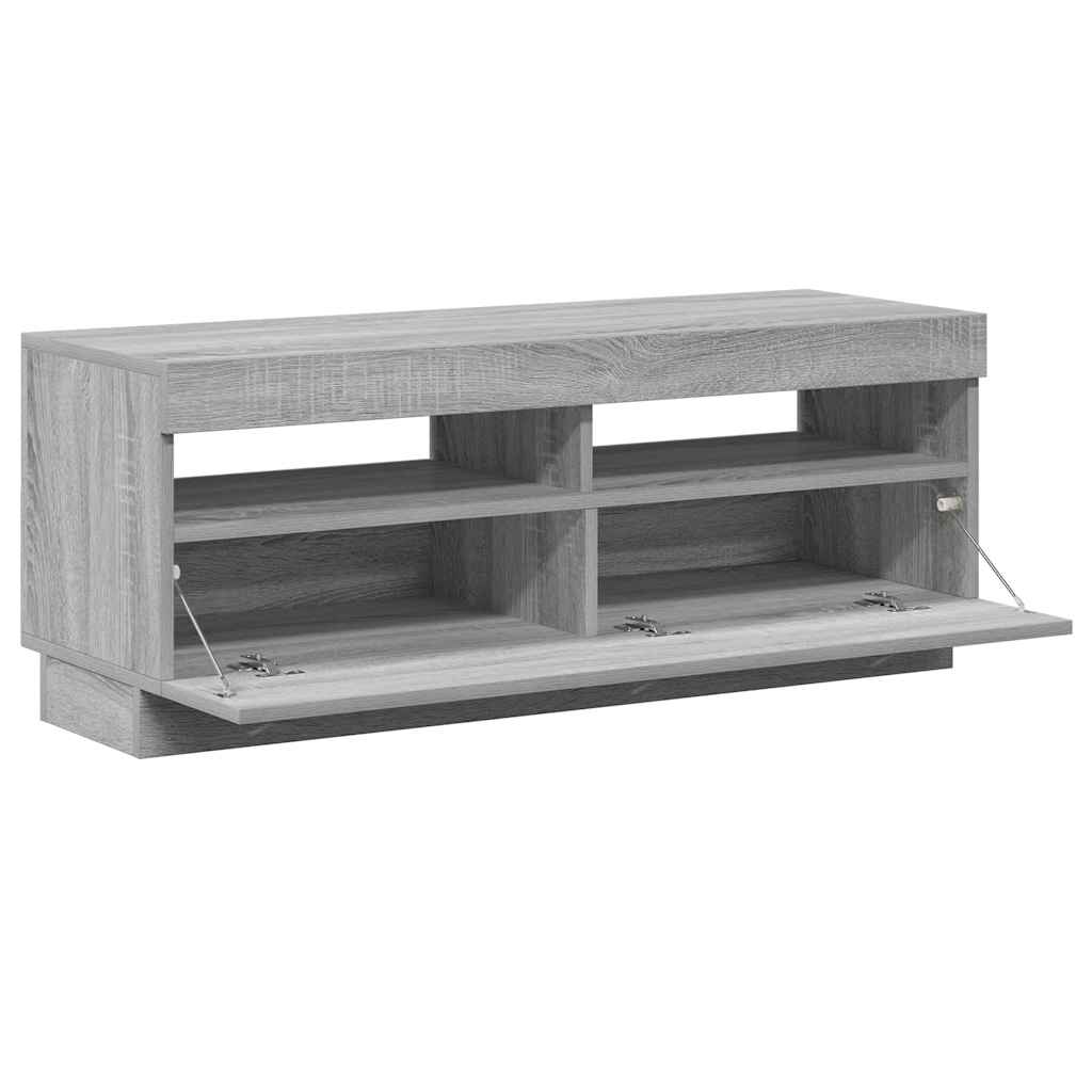 Έπιπλο Τηλεόρασης με LED Γκρι Sonoma 100x35x40 εκ. 6