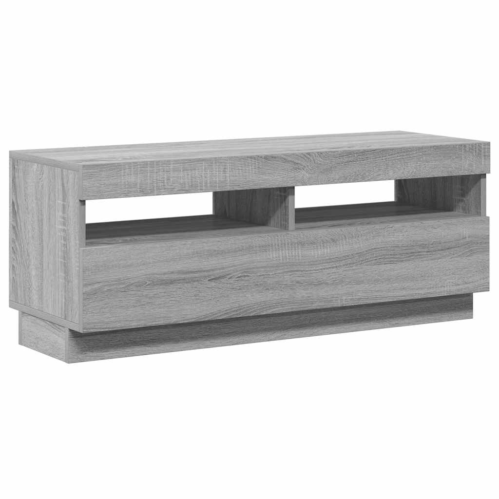 Έπιπλο Τηλεόρασης με LED Γκρι Sonoma 100x35x40 εκ. 7