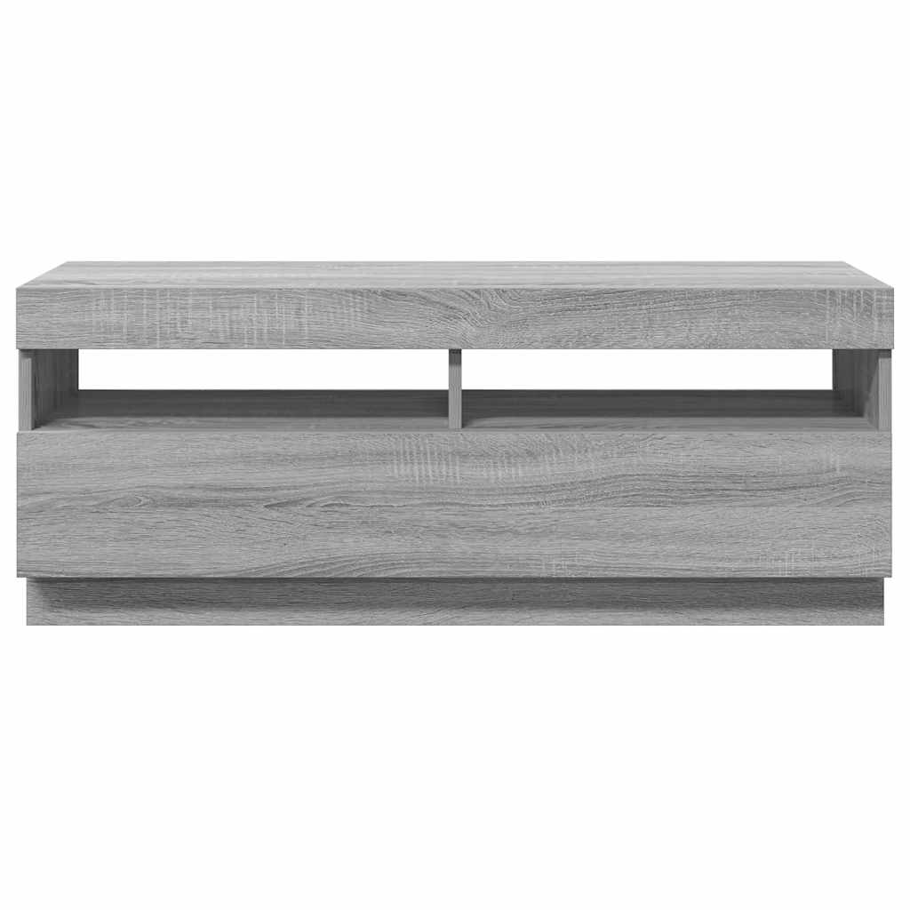 Έπιπλο Τηλεόρασης με LED Γκρι Sonoma 100x35x40 εκ. 8