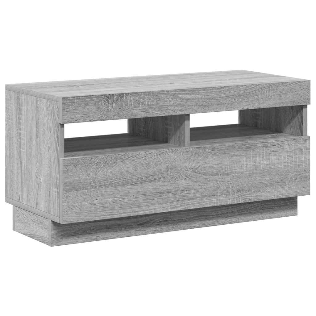 Έπιπλο Τηλεόρασης με LED Γκρι Sonoma 80x35x40 εκ. 8