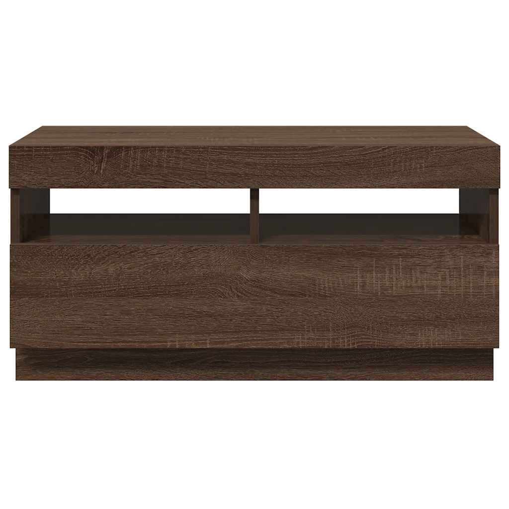 Έπιπλο Τηλεόρασης με LED Καφέ Δρυς 80x35x40 εκ. 7