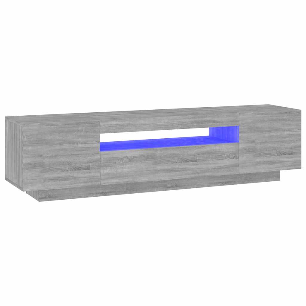 Έπιπλο Τηλεόρασης με LED Γκρι Sonoma 160x35x40εκ. 2