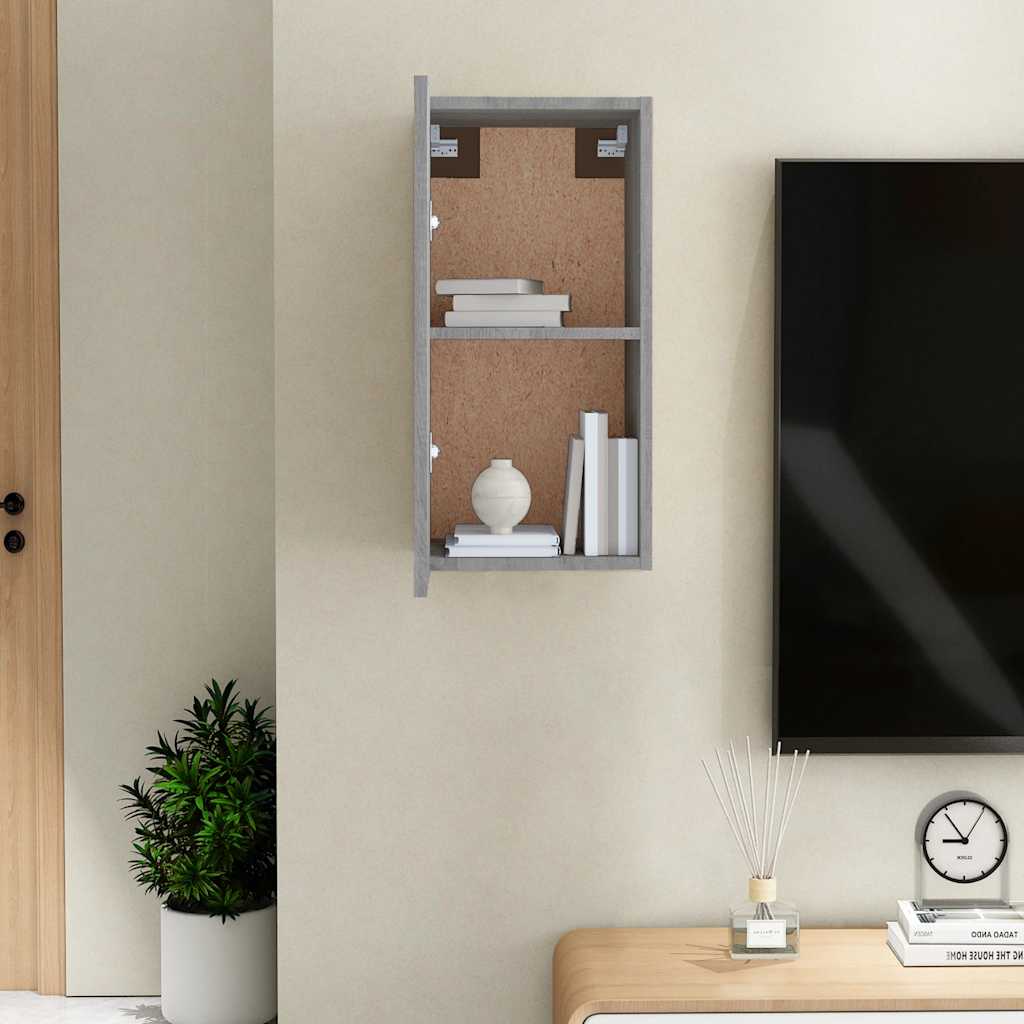 Έπιπλο Τηλεόρασης Γκρι Sonoma 30,5x30x60 εκ. από Επεξεργ. Ξύλο 3