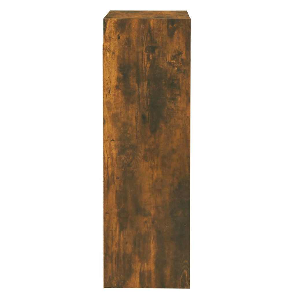 Έπιπλο Τηλεόρασης Καπνιστή Δρυς30,5x30x90εκ. Επεξεργασμένο Ξύλο 4