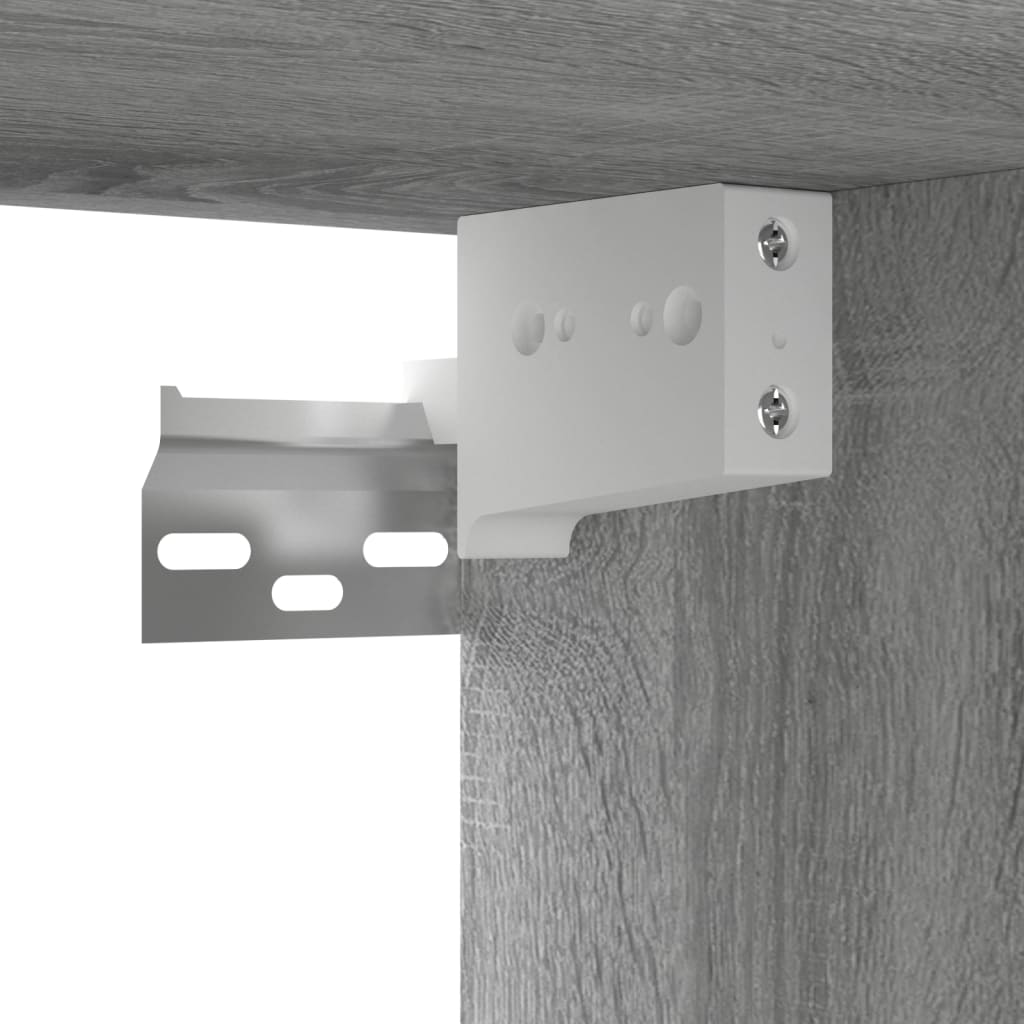 Έπιπλα Τηλεόρασης Κρεμαστά Γκρι 60x30x30 εκ. Επεξ. Ξύλο 7