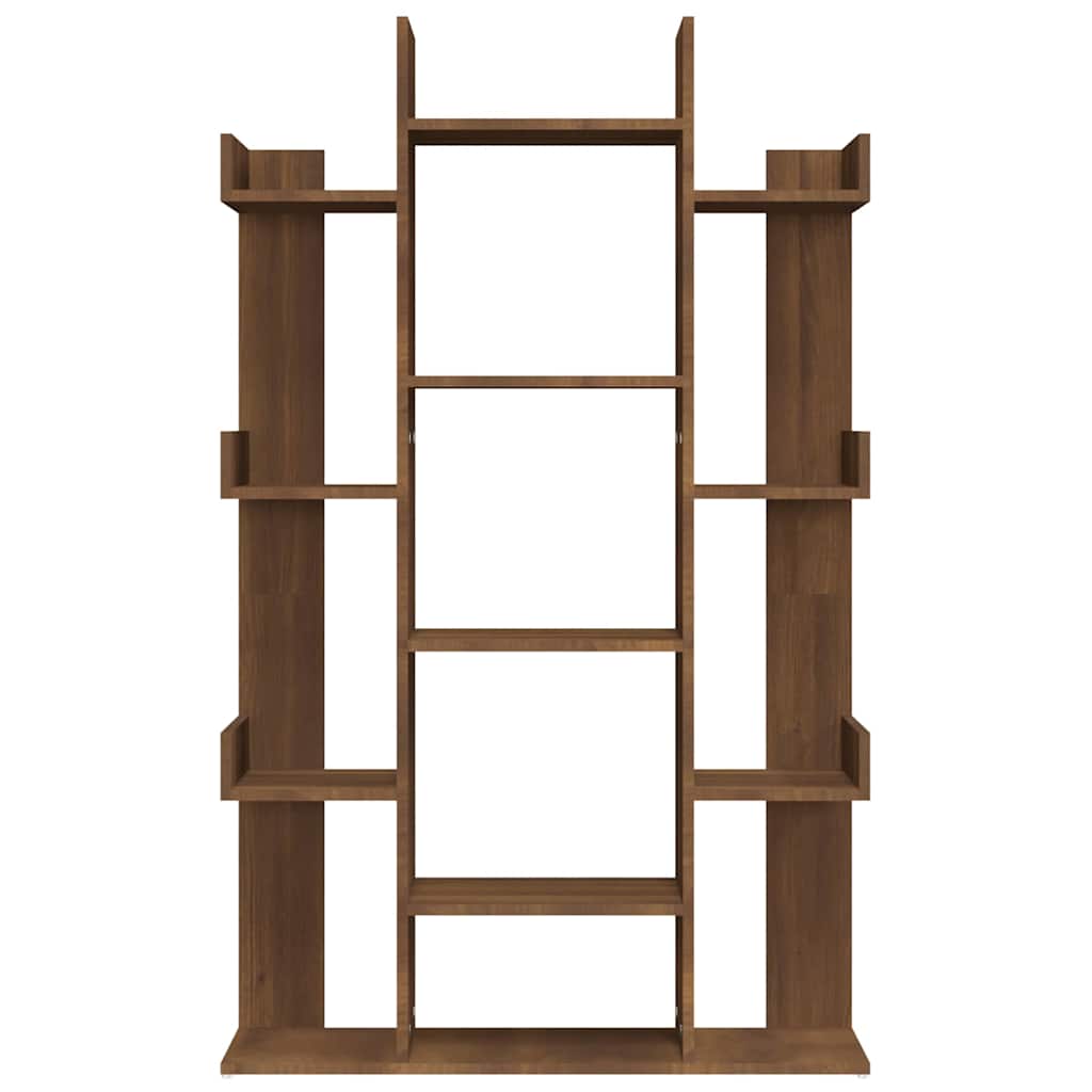 Βιβλιοθήκη Καφέ Δρυς 86x25,5x140 εκ. από Επεξεργασμένο Ξύλο 5