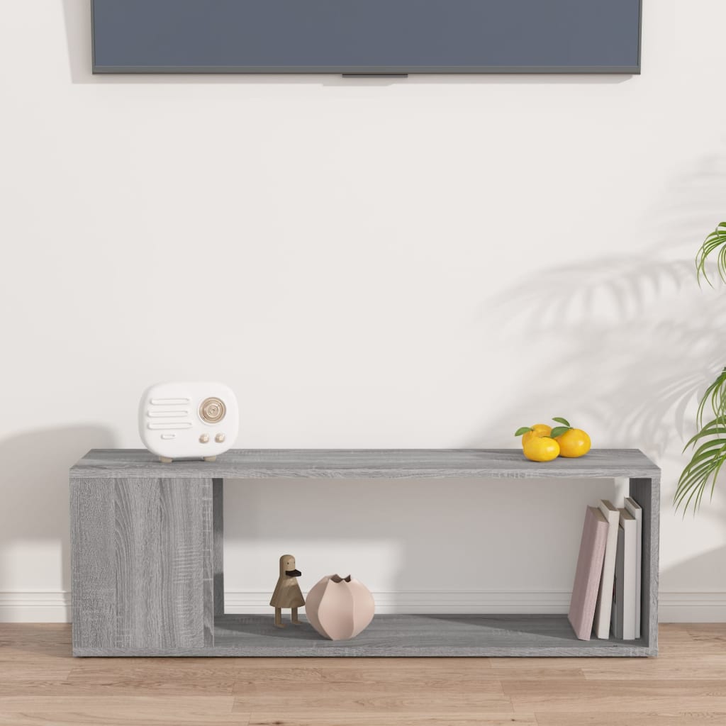 Έπιπλο Τηλεόρασης Γκρι Sonoma 100x24x32 εκ. Επεξεργασμένο Ξύλο 3
