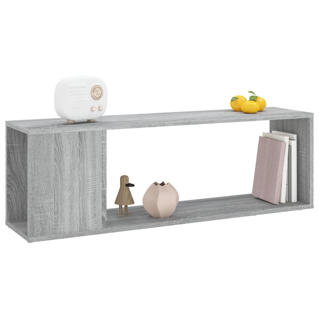 Έπιπλο Τηλεόρασης Γκρι Sonoma 100x24x32 εκ. Επεξεργασμένο Ξύλο 4