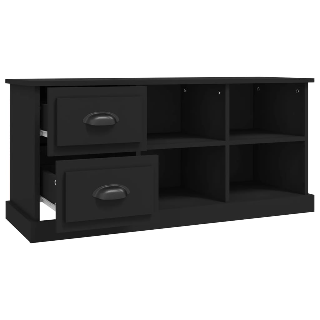 Έπιπλο Τηλεόρασης Μαύρο 102x35,5x47,5 εκ. Επεξεργασμένο Ξύλο 7