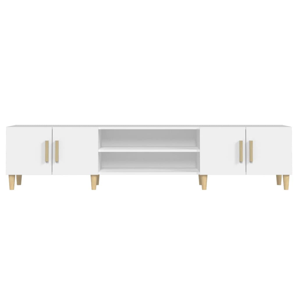 Έπιπλο Τηλεόρασης Λευκό 180 x 31,5 x 40 εκ. Επεξεργασμένο Ξύλο 6