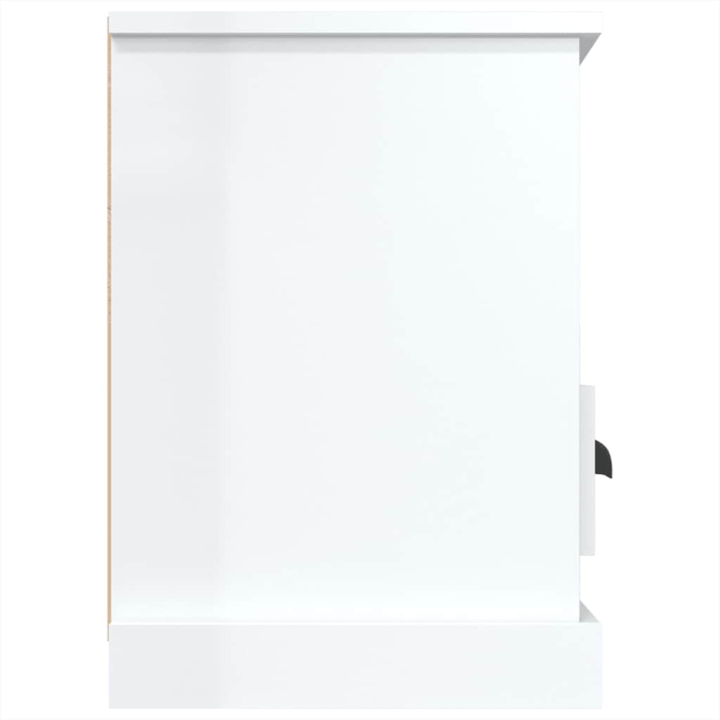 Έπιπλο Τηλεόρασης Γυαλ. Λευκό 100x35x50 εκ. Επεξεργασμένο Ξύλο 8