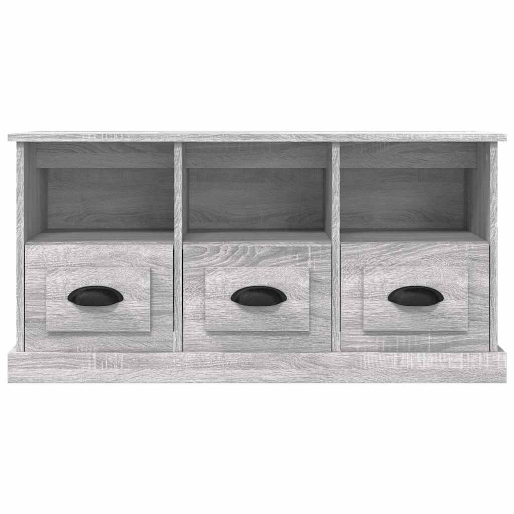 Έπιπλο Τηλεόρασης Γκρι Sonoma 100x35x50 εκ. Επεξεργασμένο Ξύλο 6