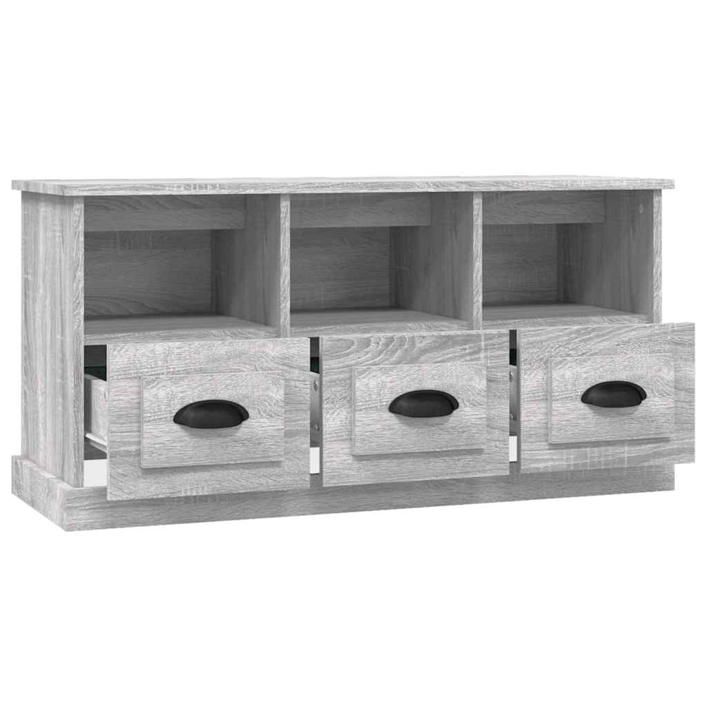 Έπιπλο Τηλεόρασης Γκρι Sonoma 100x35x50 εκ. Επεξεργασμένο Ξύλο 7