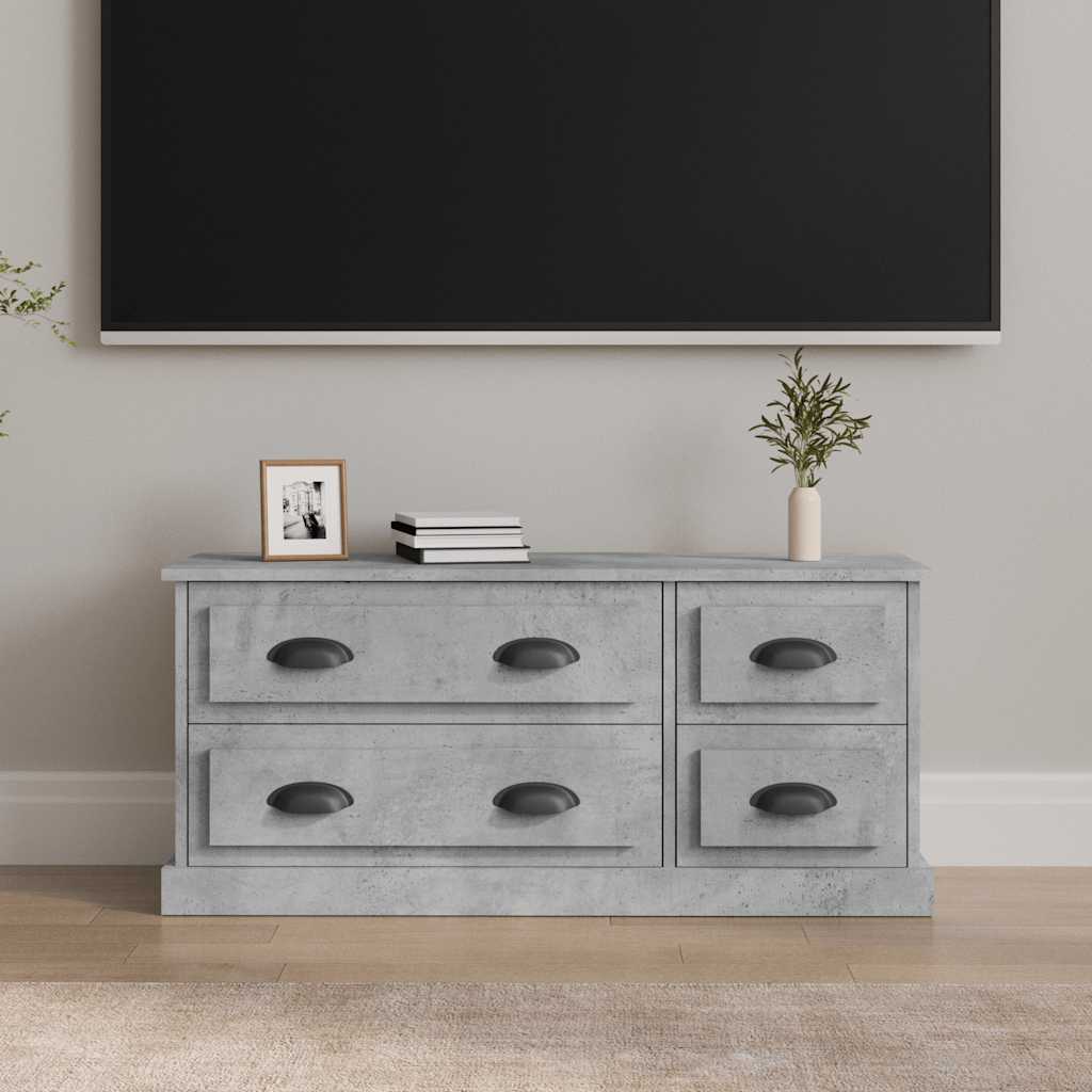 Έπιπλο Τηλεόρασης Γκρι Σκυρ. 100x35,5x45 εκ. Επεξ. Ξύλο 1