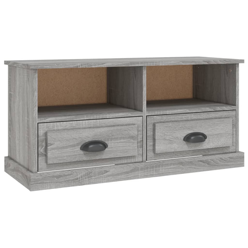 Έπιπλο Τηλεόρασης Γκρι Sonoma93x35,5x45 εκ. από Επεξεργ. Ξύλο 2