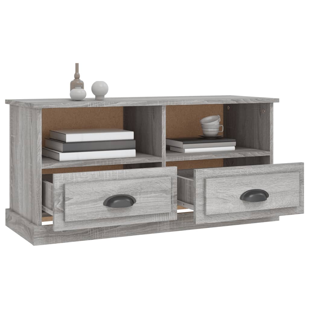 Έπιπλο Τηλεόρασης Γκρι Sonoma93x35,5x45 εκ. από Επεξεργ. Ξύλο 5
