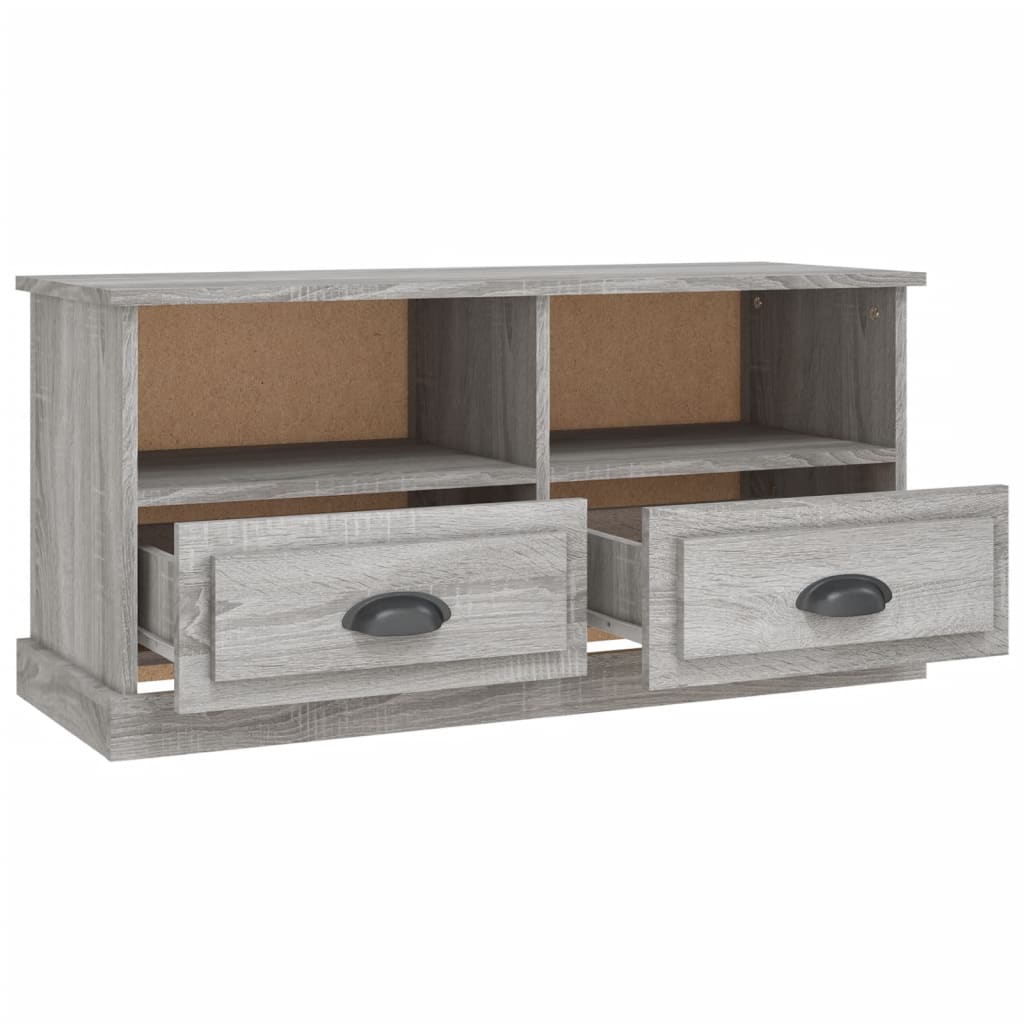 Έπιπλο Τηλεόρασης Γκρι Sonoma93x35,5x45 εκ. από Επεξεργ. Ξύλο 8