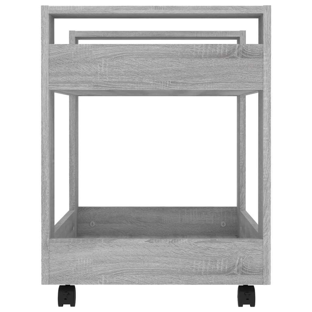 Γραφείο Τρόλεϊ Sonoma Γκρι 60x45x60 εκ. από Επεξεργασμένο Ξύλο 6