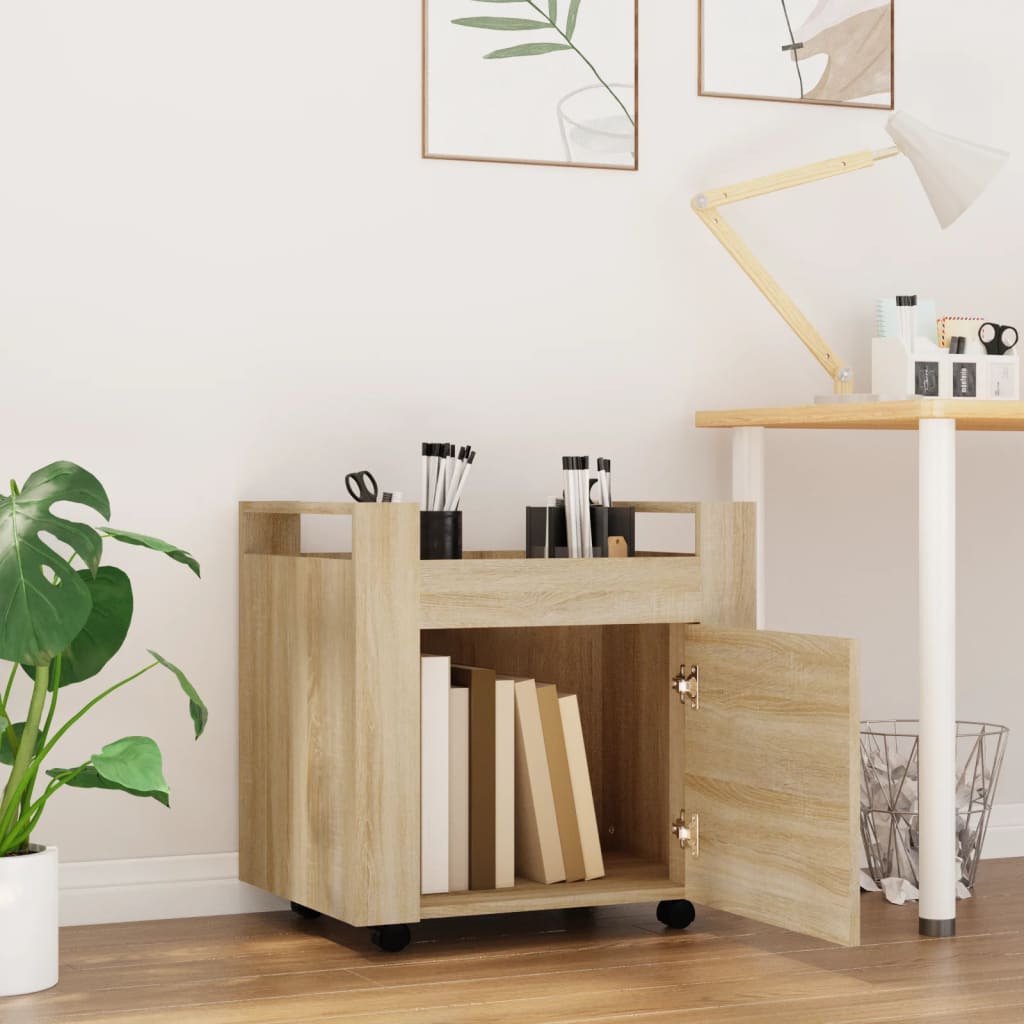 Γραφείο Τρόλεϊ Sonoma Δρυς 60x45x60 εκ. από Επεξεργασμένο Ξύλο 3