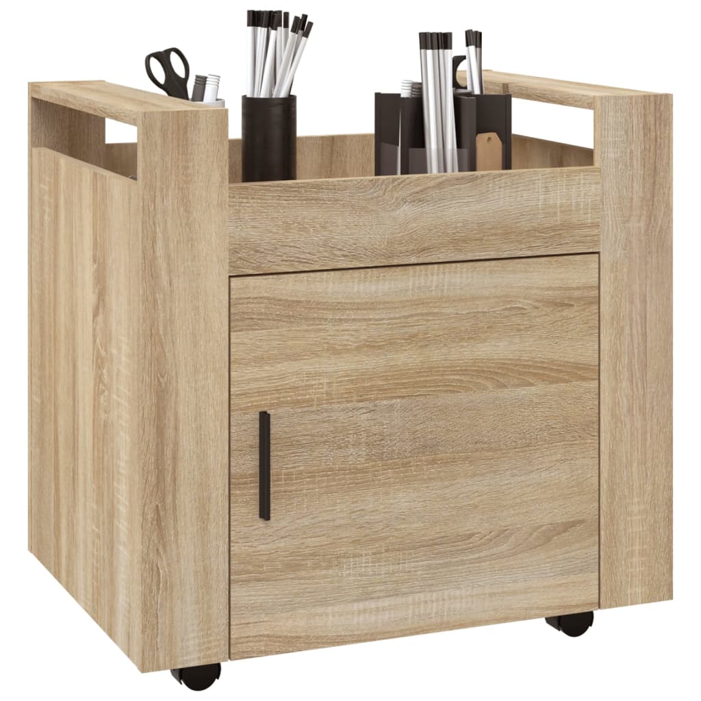 Γραφείο Τρόλεϊ Sonoma Δρυς 60x45x60 εκ. από Επεξεργασμένο Ξύλο 4