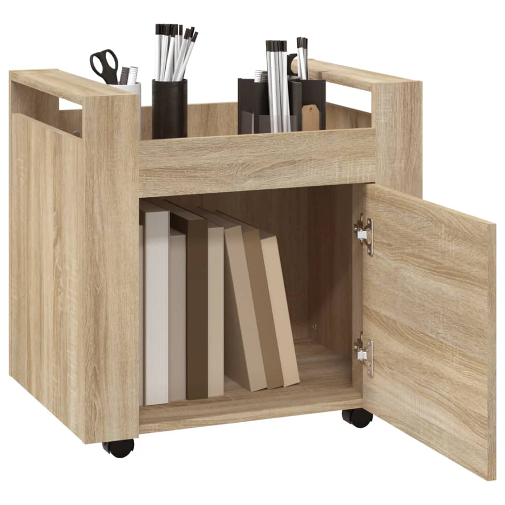 Γραφείο Τρόλεϊ Sonoma Δρυς 60x45x60 εκ. από Επεξεργασμένο Ξύλο 5