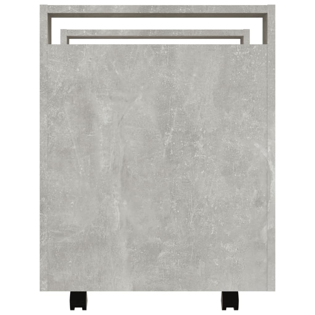 Γραφείο Τρόλεϊ Γκρι Σκυρ. 60x45x60 εκ. από Επεξεργασμένο Ξύλο 8