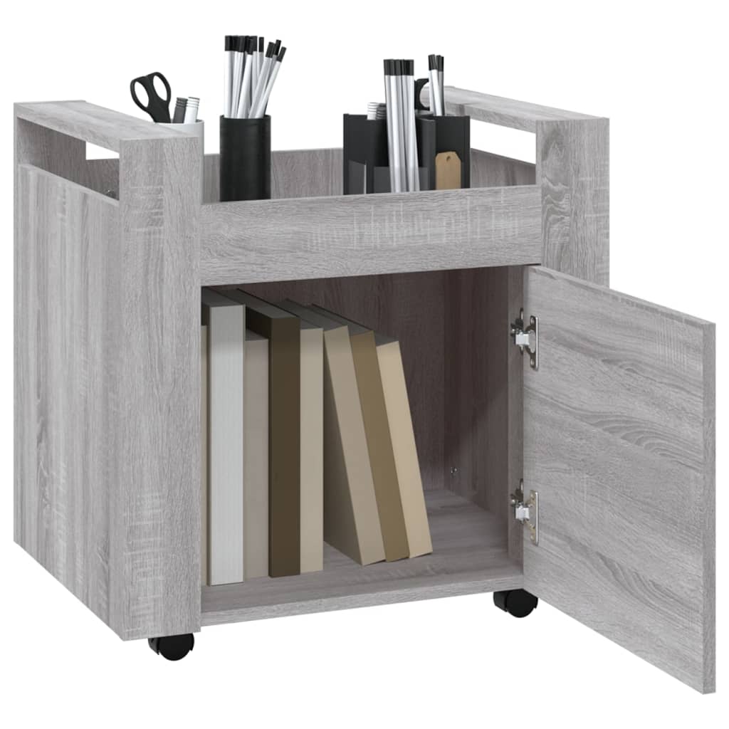 Γραφείο Τρόλεϊ Sonoma Γκρι 60x45x60 εκ. από Επεξεργασμένο Ξύλο 5