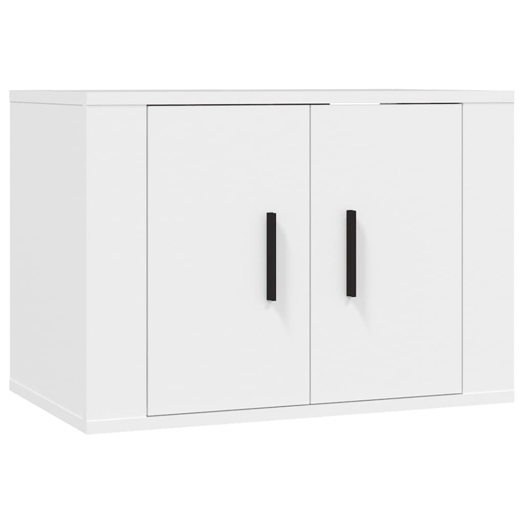 Έπιπλο Τηλεόρασης Επιτοίχιο Λευκό 57 x 34,5 x 40 εκ. 2