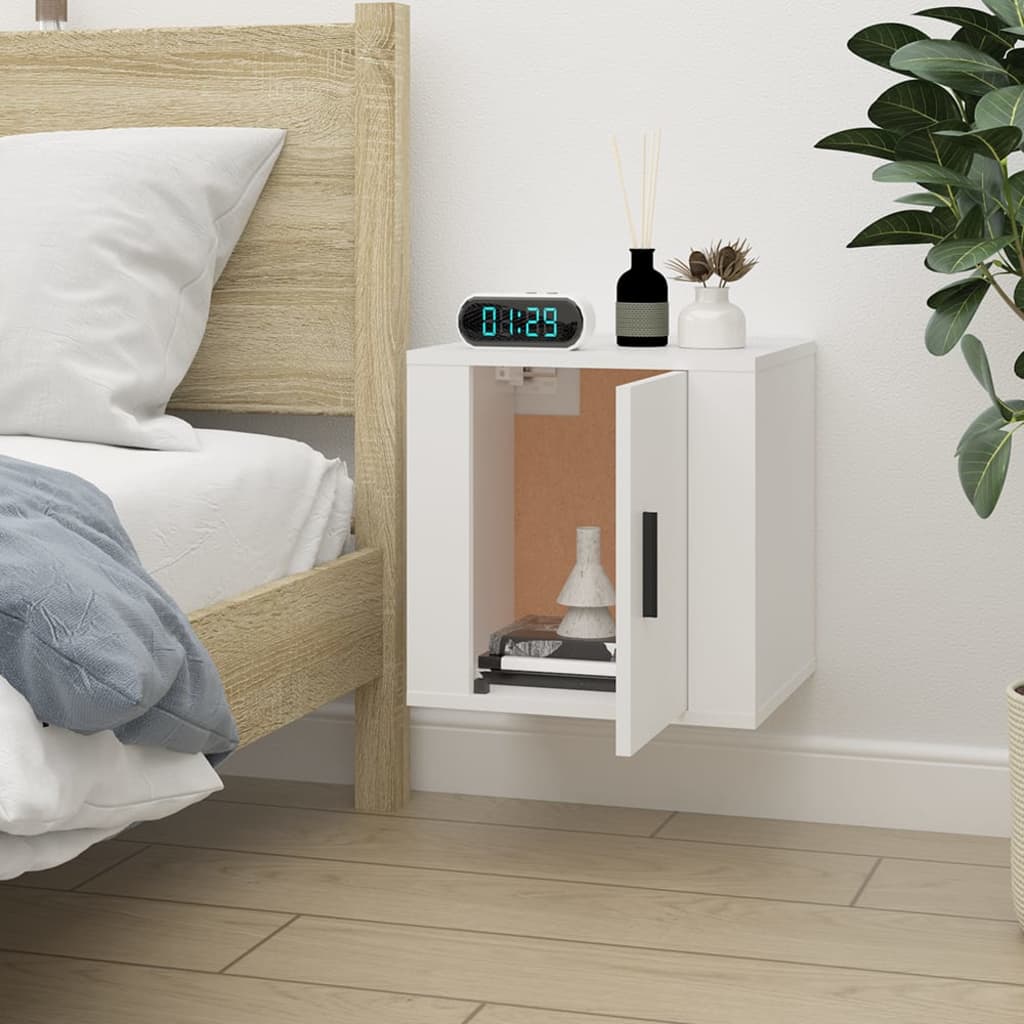 Έπιπλο Τηλεόρασης Επιτοίχιο Λευκό 40x34,5x40 εκ. 4