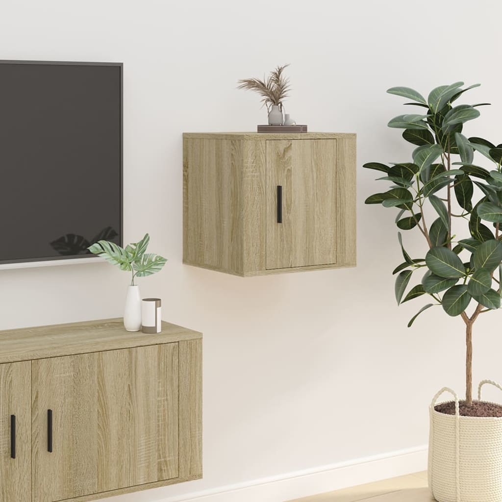 Έπιπλο Τηλεόρασης Επιτοίχιο Sonoma Δρυς 40x34,5x40 εκ. 1