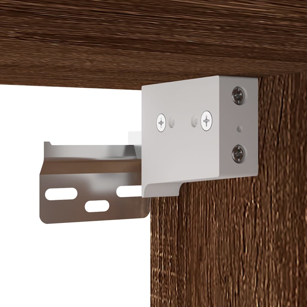 Έπιπλο Τηλεόρασης Επιτοίχιο Καφέ Δρυς 40x34,5x60 εκ. 9