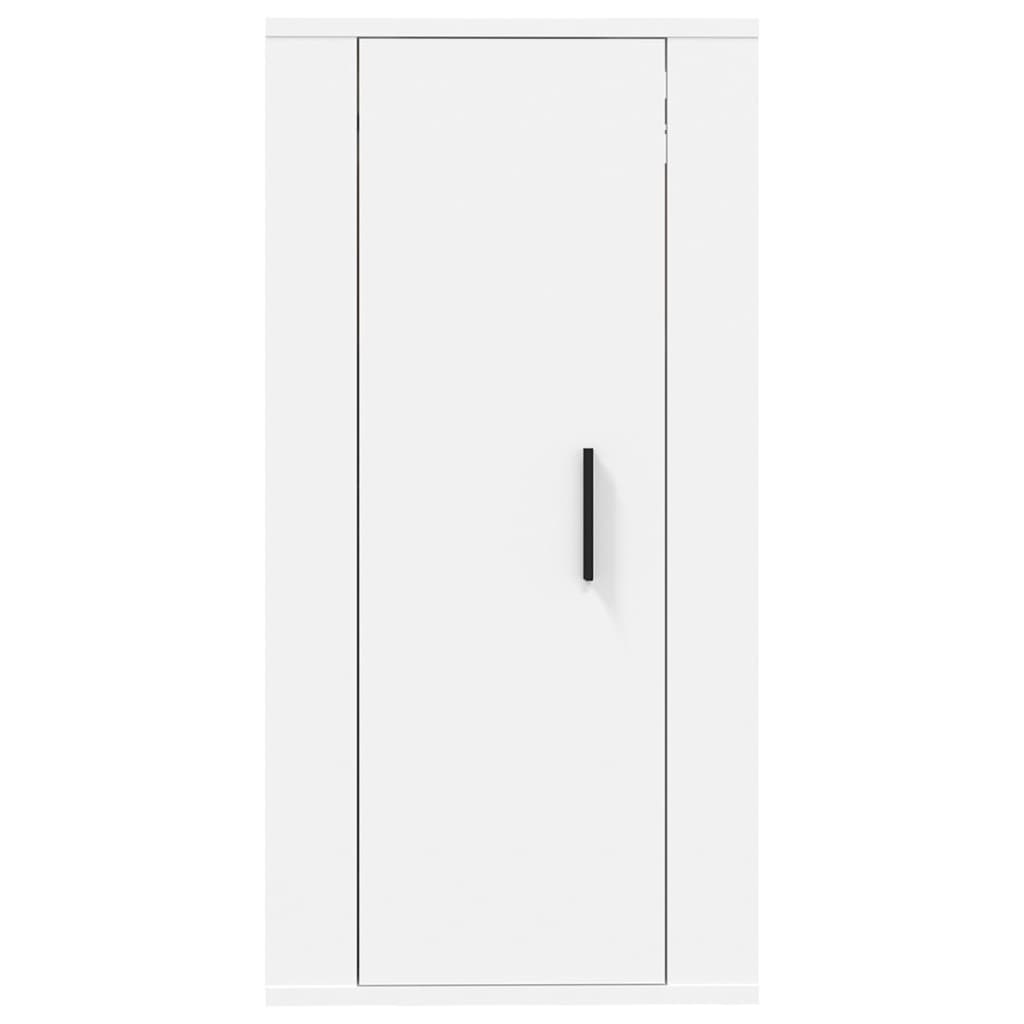 Έπιπλο Τηλεόρασης Επιτοίχιο Λευκό 40x34,5x80 εκ. 5