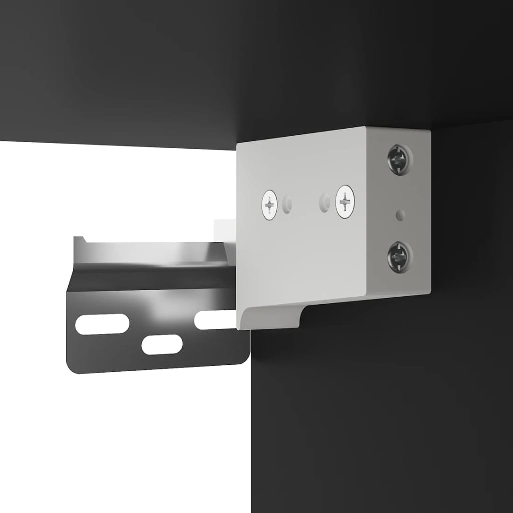 Έπιπλο Τηλεόρασης Επιτοίχιο Μαύρο 40x34,5x80 εκ. 9